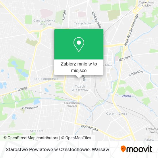 Mapa Starostwo Powiatowe w Częstochowie