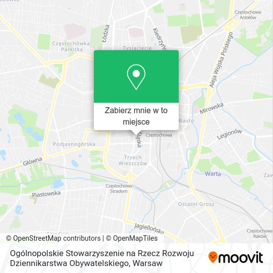 Mapa Ogólnopolskie Stowarzyszenie na Rzecz Rozwoju Dziennikarstwa Obywatelskiego