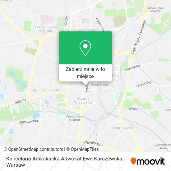 Mapa Kancelaria Adwokacka Adwokat Ewa Karczewska