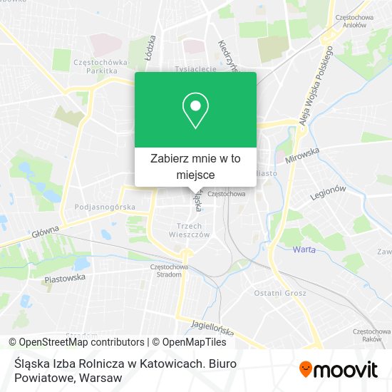 Mapa Śląska Izba Rolnicza w Katowicach. Biuro Powiatowe