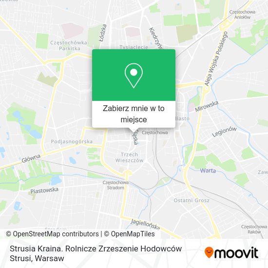 Mapa Strusia Kraina. Rolnicze Zrzeszenie Hodowców Strusi