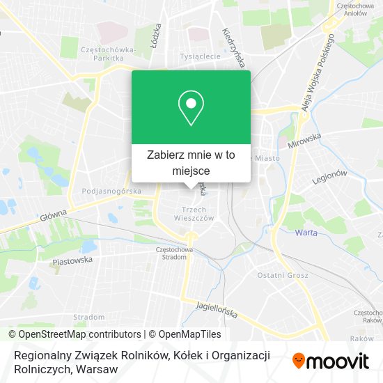 Mapa Regionalny Związek Rolników, Kółek i Organizacji Rolniczych