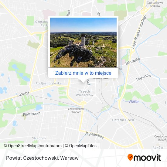 Mapa Powiat Czestochowski