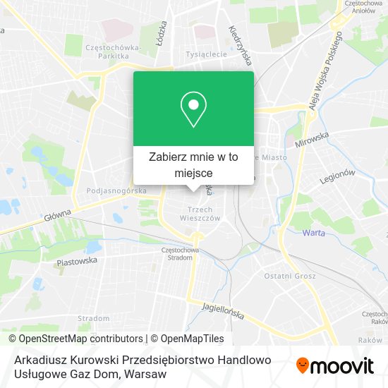 Mapa Arkadiusz Kurowski Przedsiębiorstwo Handlowo Usługowe Gaz Dom