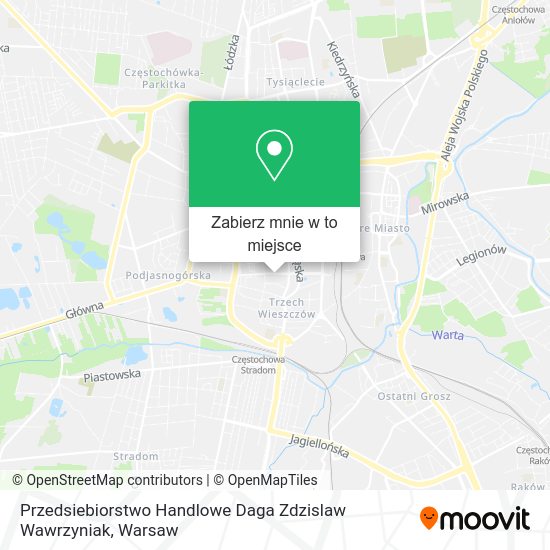 Mapa Przedsiebiorstwo Handlowe Daga Zdzislaw Wawrzyniak