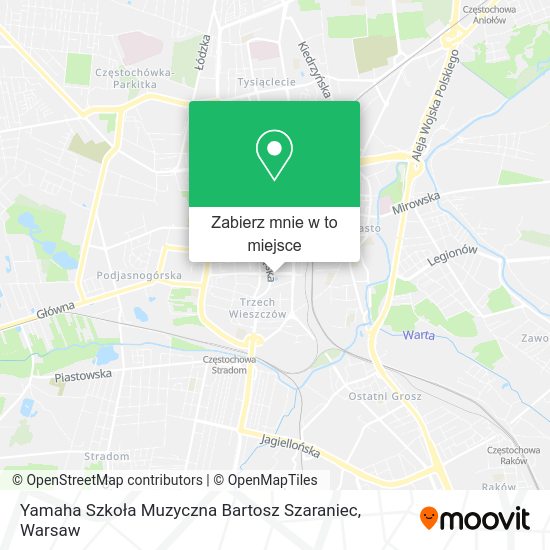 Mapa Yamaha Szkoła Muzyczna Bartosz Szaraniec