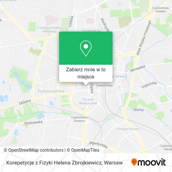 Mapa Korepetycje z Fizyki Helena Zbrojkiewicz