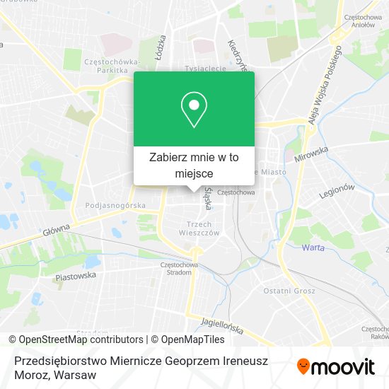 Mapa Przedsiębiorstwo Miernicze Geoprzem Ireneusz Moroz