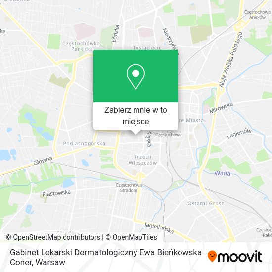 Mapa Gabinet Lekarski Dermatologiczny Ewa Bieńkowska Coner