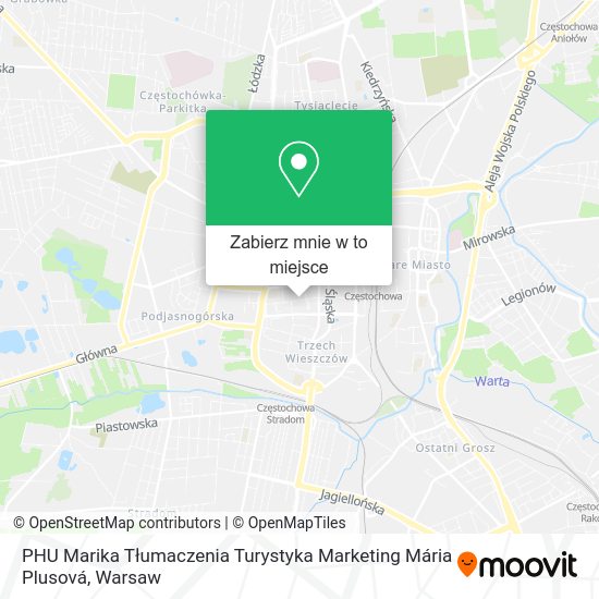 Mapa PHU Marika Tłumaczenia Turystyka Marketing Mária Plusová