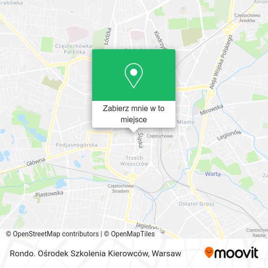 Mapa Rondo. Ośrodek Szkolenia Kierowców