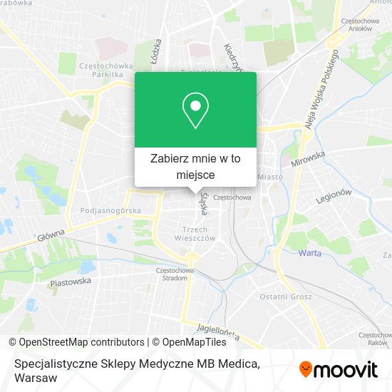 Mapa Specjalistyczne Sklepy Medyczne MB Medica