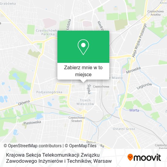 Mapa Krajowa Sekcja Telekomunikacji Związku Zawodowego Inżynierów i Techników