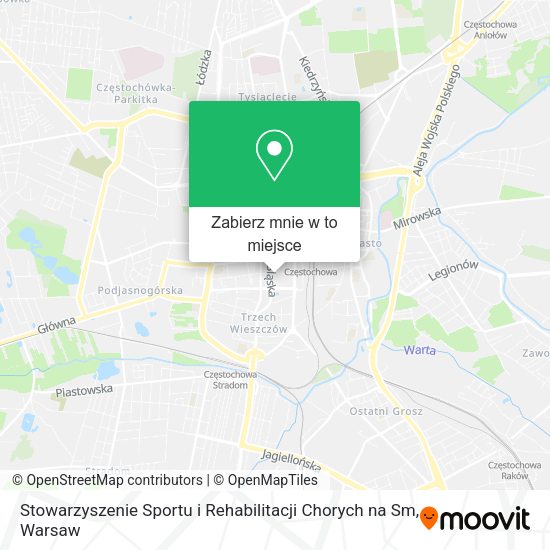 Mapa Stowarzyszenie Sportu i Rehabilitacji Chorych na Sm