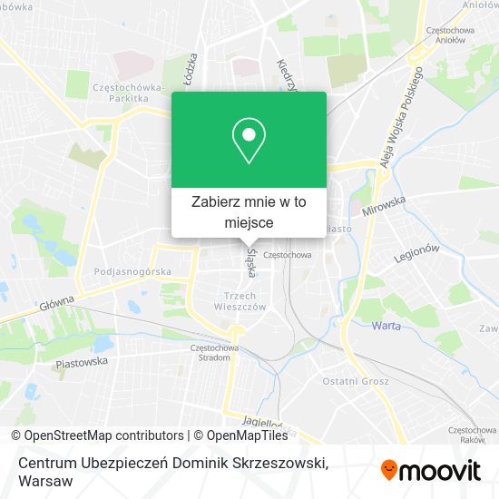 Mapa Centrum Ubezpieczeń Dominik Skrzeszowski