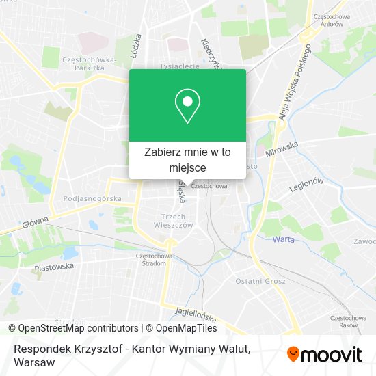 Mapa Respondek Krzysztof - Kantor Wymiany Walut