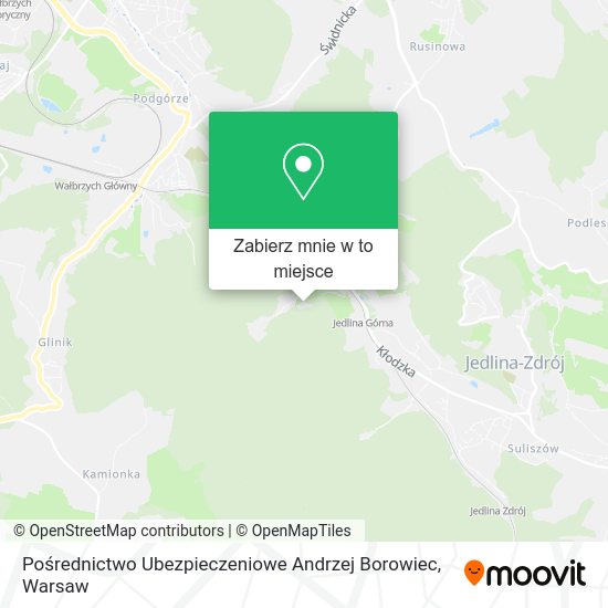 Mapa Pośrednictwo Ubezpieczeniowe Andrzej Borowiec