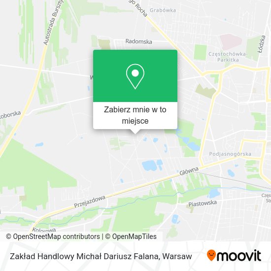 Mapa Zakład Handlowy Michał Dariusz Falana