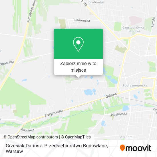 Mapa Grzesiak Dariusz. Przedsiębiorstwo Budowlane