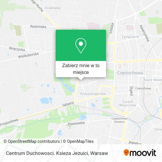 Mapa Centrum Duchowosci. Ksieza Jezuici