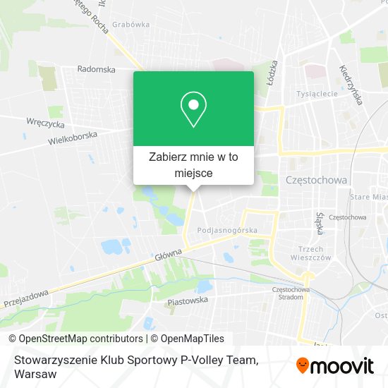 Mapa Stowarzyszenie Klub Sportowy P-Volley Team