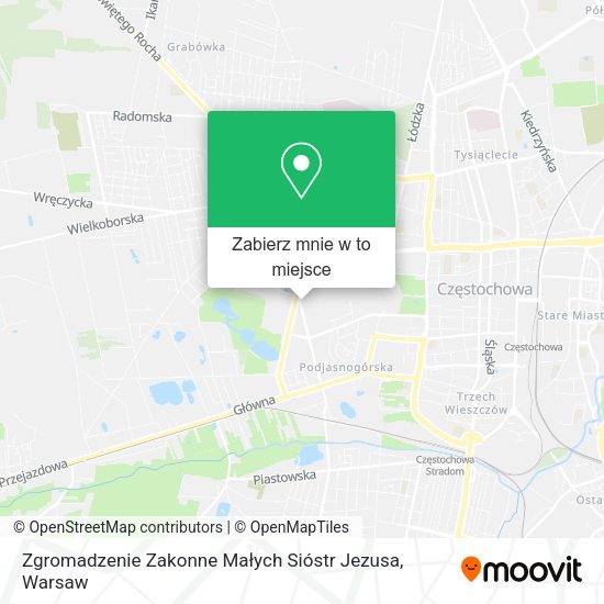 Mapa Zgromadzenie Zakonne Małych Sióstr Jezusa