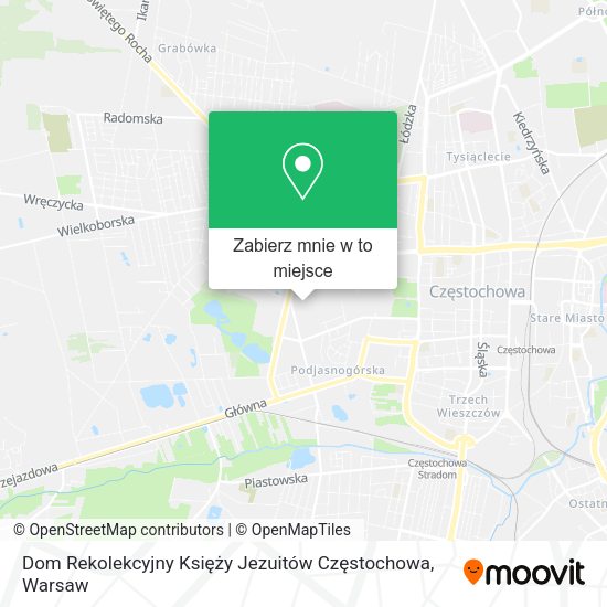 Mapa Dom Rekolekcyjny Księży Jezuitów Częstochowa