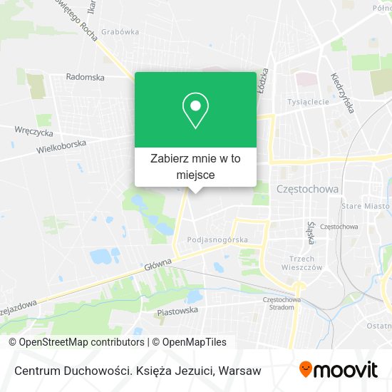 Mapa Centrum Duchowości. Księża Jezuici