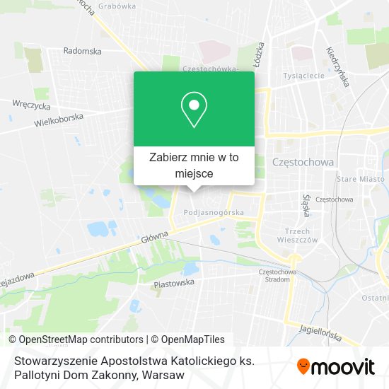 Mapa Stowarzyszenie Apostolstwa Katolickiego ks. Pallotyni Dom Zakonny