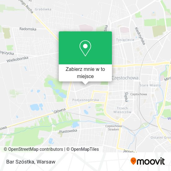 Mapa Bar Szóstka