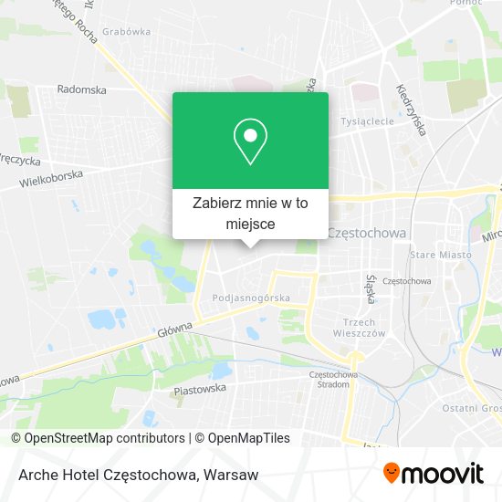 Mapa Arche Hotel Częstochowa