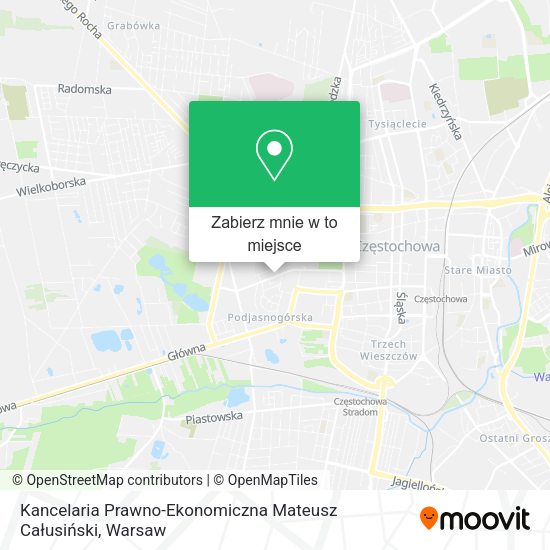 Mapa Kancelaria Prawno-Ekonomiczna Mateusz Całusiński