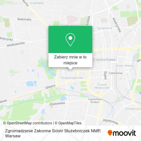 Mapa Zgromadzenie Zakonne Sióstr Służebniczek NMP