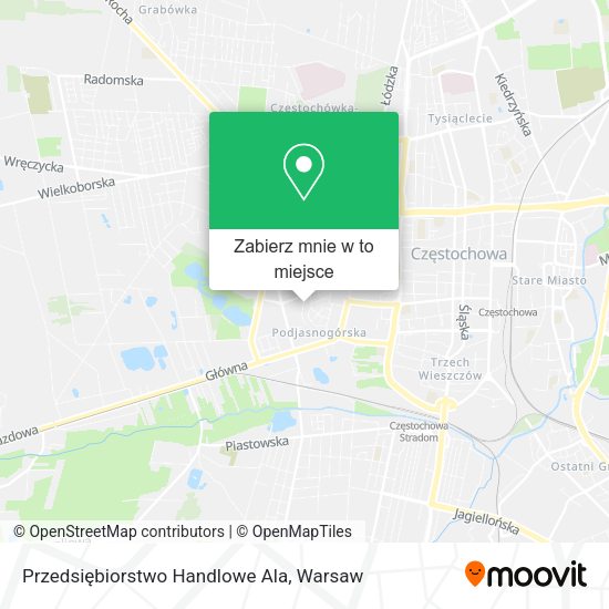 Mapa Przedsiębiorstwo Handlowe Ala