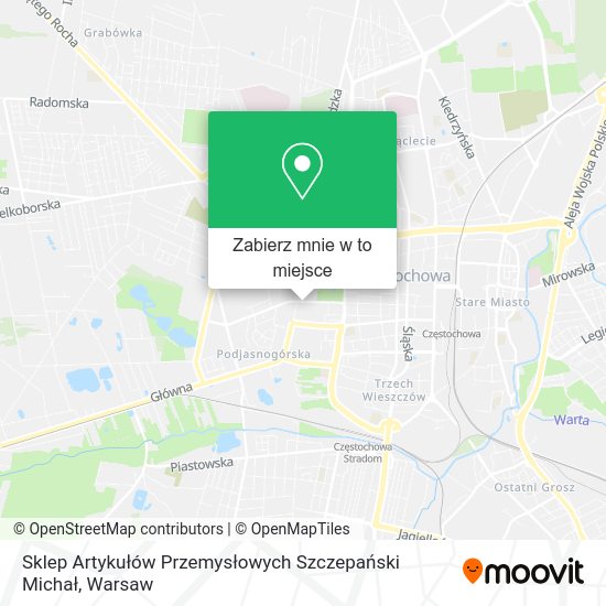 Mapa Sklep Artykułów Przemysłowych Szczepański Michał