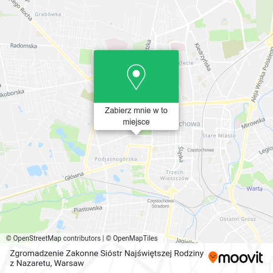 Mapa Zgromadzenie Zakonne Sióstr Najświętszej Rodziny z Nazaretu