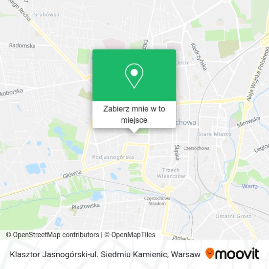 Mapa Klasztor Jasnogórski-ul. Siedmiu Kamienic