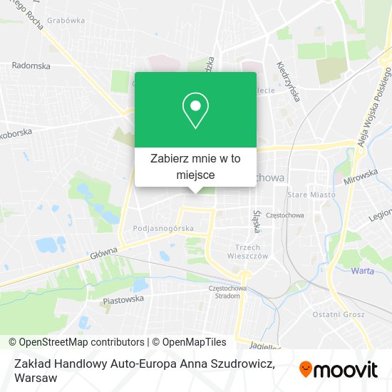 Mapa Zakład Handlowy Auto-Europa Anna Szudrowicz