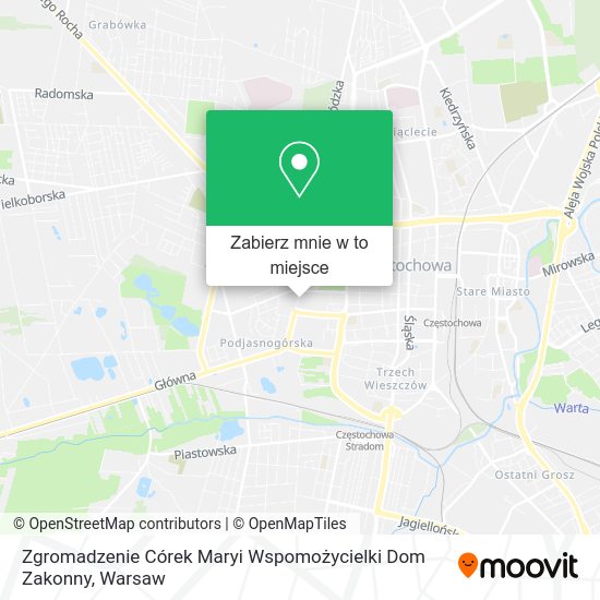 Mapa Zgromadzenie Córek Maryi Wspomożycielki Dom Zakonny