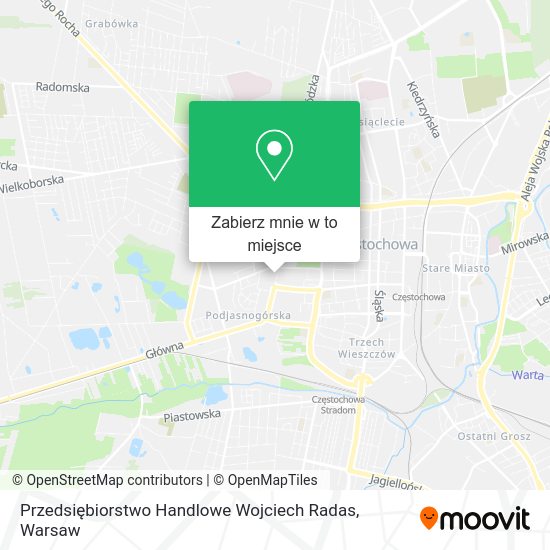 Mapa Przedsiębiorstwo Handlowe Wojciech Radas