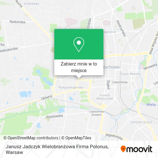 Mapa Janusz Jadczyk Wielobranżowa Firma Polonus