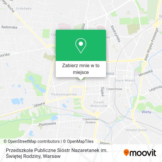 Mapa Przedszkole Publiczne Sióstr Nazaretanek im. Świętej Rodziny