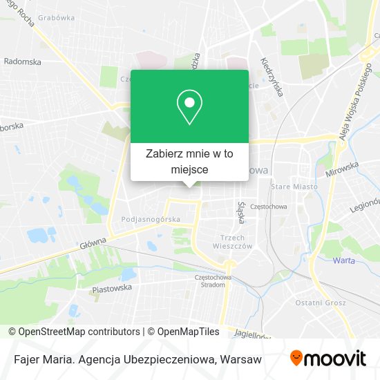 Mapa Fajer Maria. Agencja Ubezpieczeniowa