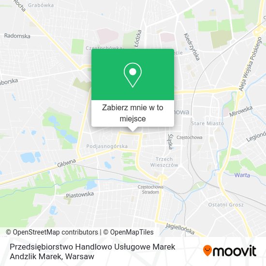 Mapa Przedsiębiorstwo Handlowo Usługowe Marek Andzlik Marek