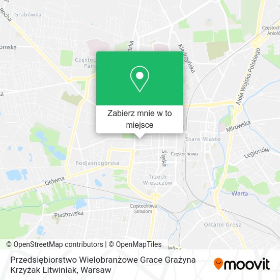 Mapa Przedsiębiorstwo Wielobranżowe Grace Grażyna Krzyżak Litwiniak