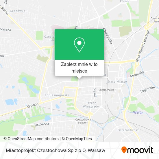 Mapa Miastoprojekt Czestochowa Sp z o O