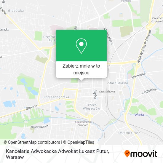 Mapa Kancelaria Adwokacka Adwokat Łukasz Putur