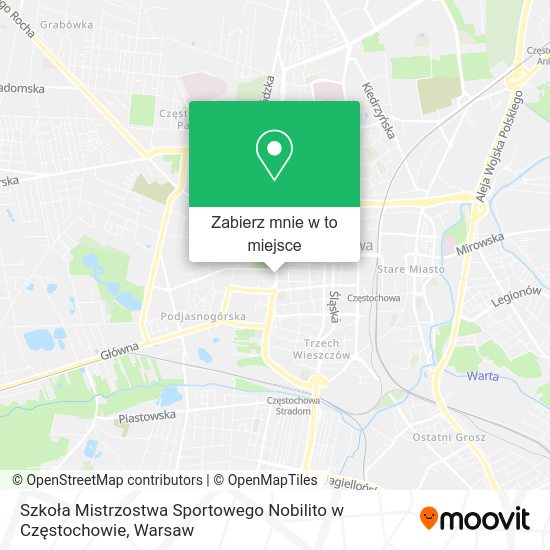 Mapa Szkoła Mistrzostwa Sportowego Nobilito w Częstochowie