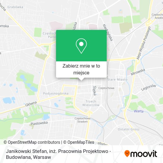 Mapa Janikowski Stefan, inż. Pracownia Projektowo - Budowlana