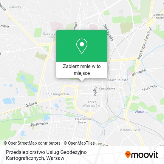 Mapa Przedsiebiorstwo Uslug Geodezyjno Kartograficznych